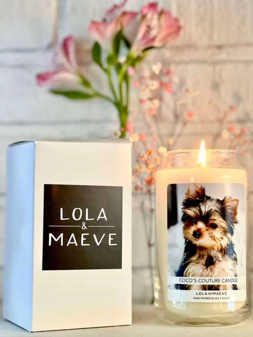 Lola and Maeve Personalized Pet Candle