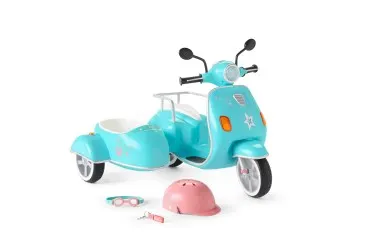 American Girl True Blue Scooter & Sidecar
