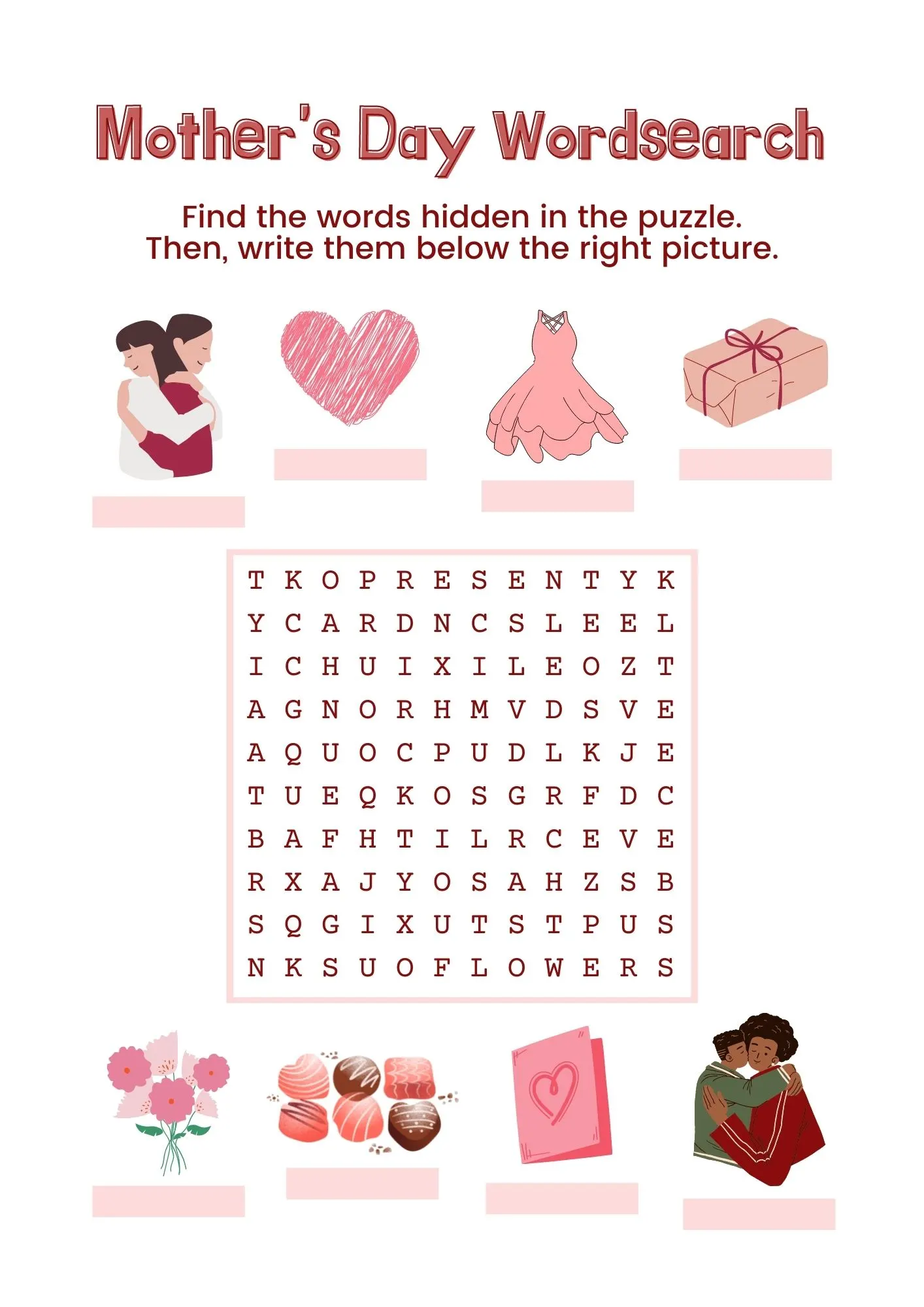 10 Free Mother's Day Printable Activities