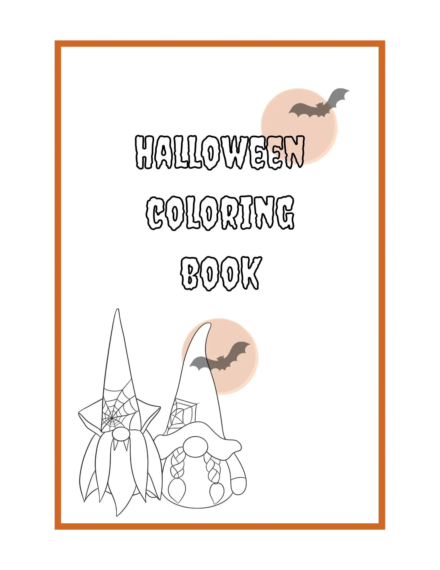 Halloween Gnomes Coloring Book