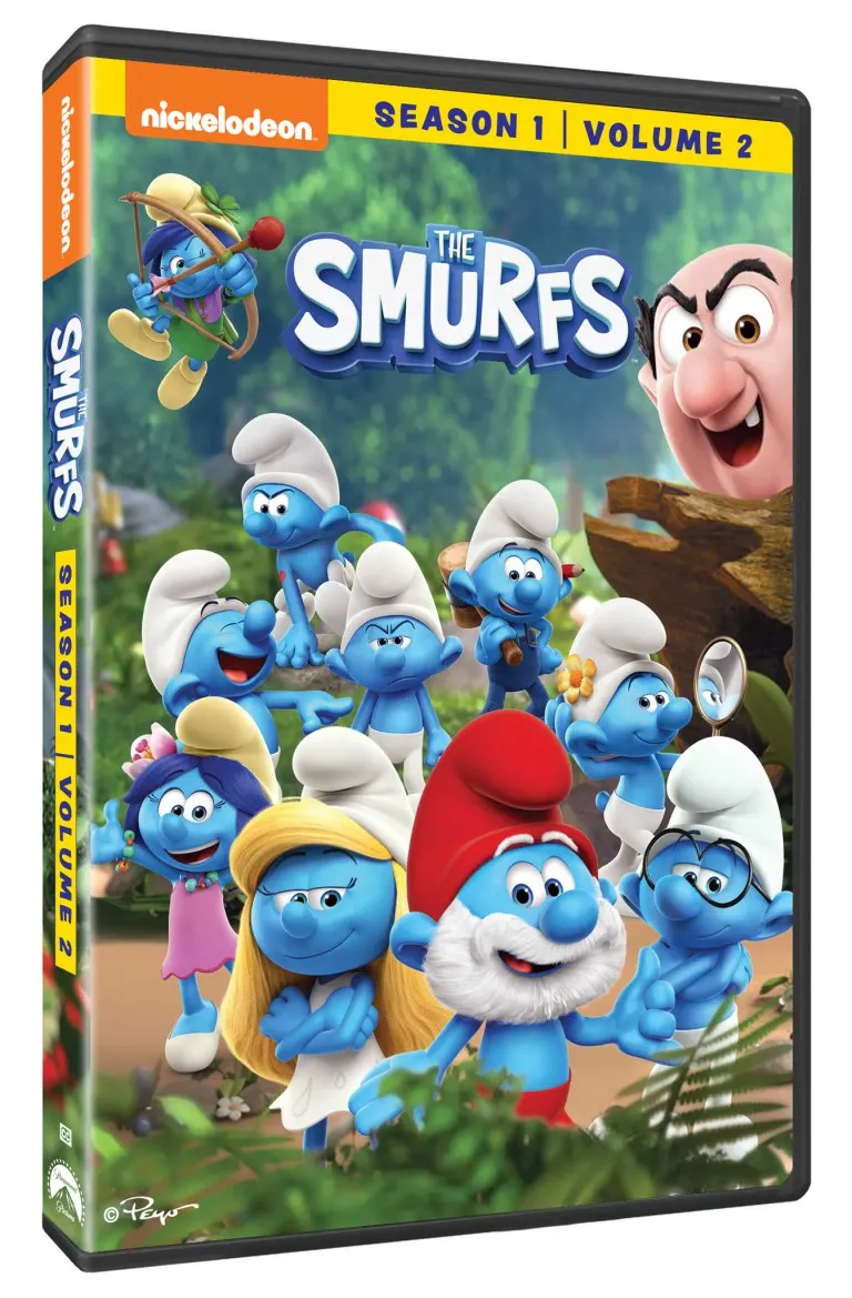Smurf village gets more exciting in the all-new DVD The Smurfs: Season 1, Volume 2, featuring new girl Smurfs; Willow, Blossom, Storm, and Lily! Join the Smurfs as they keep their village safe from the wizard Gargamel, accidentally turn themselves into babies, and more!   The Smurfs: Season 1, Volume 2 will be available on DVD from Paramount Home Entertainment and Nickelodeon Home Entertainment on October 4, 2022, for the suggested retail price of $10.99.   The Smurfs: Season 1, Volume 2 episodes: The Pluffs! The Majestic 5/Kitchen Klutz Chef Soup/Adventures in Smurfsitting The Round Up/Waffle Wednesday Funny Mommy/Smurfy Day Care Smurfy Secrets Crashing Gargamel’s Party/The Curse of the Smurfs’ Treasure Storm Loses her Mojo/Pop Out Knight Smurfalot/Forget Me What? The Smurfs: Season 1, Volume 2 synopsis: The Smurfs have a new home on Nickelodeon! Join these beloved blue characters as they go on ALL-NEW adventures that push the charm, absurdity, and humor of the original series to even greater heights. Smurf we go! This volume contains the second 9 episodes of season one in a 1-disc set.