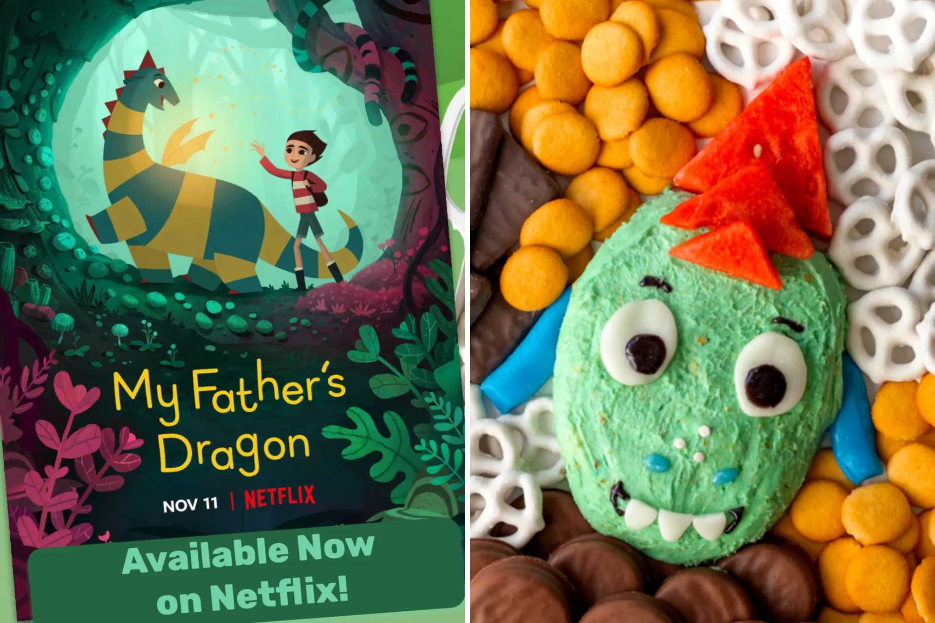 Dragon Cheesecake Dessert Dip inspired by My Father's Dragon